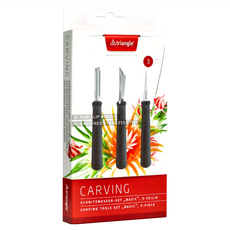 triangle 三角牌 基本雕刻工具套裝 Set 3件組, 德國工藝, 75年製造工藝, 20.29 x 5.89 x 1.3厘米, 1組