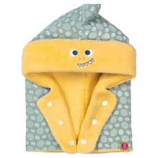 dabbakids 瓦拉兒童帽子圍巾披肩三合一保暖刷毛