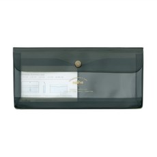 HIGHTIDE nahe 開窗收納筆袋 DF089-CLGY, 透灰, 1個