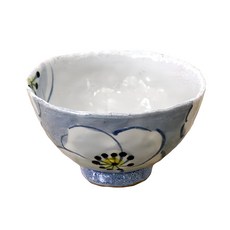 志野繪 藍梅茶碗, XL090516-22, 1個