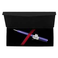 Pentel 飛龍文具 金屬紫軸原子筆 附高級筆盒, 黑色, 1個