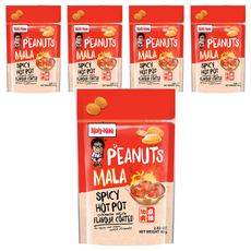 Koh-Kae 大哥 麻辣味花生豆 泰國進口, 80g, 5包