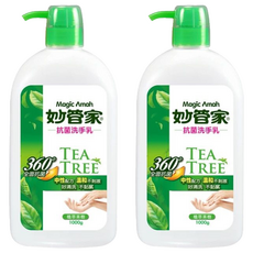 妙管家 抗菌洗手乳 添加植物茶樹精油 保濕不乾澀, 1kg, 2瓶