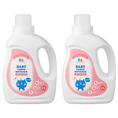 BUSYANGEL 柔順嬰兒衣物柔軟精 爽身粉香味 大容量 溫和配方, 2L, 2瓶