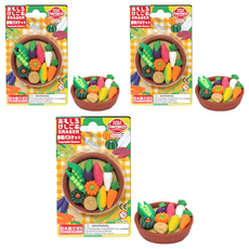Iwako 造型橡皮擦 野菜籃 Set, 日本製造, 3組