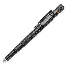 多功能帶燈便攜防身戰術筆, 1支, 黑色