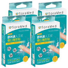 SureMed 舒利渼 人工皮傷口隱形貼 微傷口/指溝用 24片, 4盒