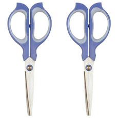 PLUS 普樂士 剪刀 SC-180S 藍色 文具剪刀 辦公剪刀, 2支