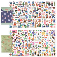 Dailylike My Buddy 12款+Jelly Bear 12款貼紙組, 混合顏色, 1組