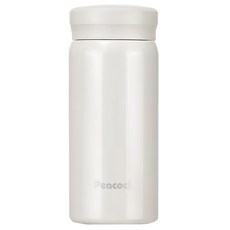 Peacock 日本孔雀水壺 白色 200ml 保溫保冷 輕巧便攜 時尚簡約, 1入
