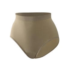 高腰無縫純色包臀內褲, 卡其