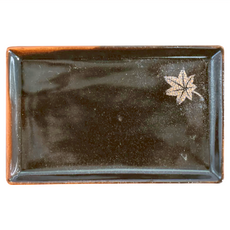美濃燒 楓葉紋燒物皿 日本製陶瓷餐盤, 1個, 單一顏色, 20.5 x 13 x 3cm
