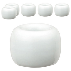 Block Mart 浴室陶瓷牙刷架, 白色, 6個