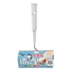 可立 滾筒黏毛器 60撕/卷 適用於衣物、床、沙發、車內清潔, 1組, 寬度16CM