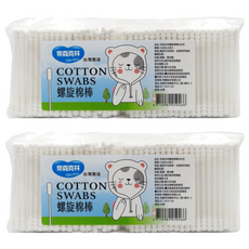 奈森克林 螺旋棉棒組裝包，棉花緊密不易脫落，環狀螺旋設計，彩妝修飾, 600支, 2包