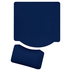 aibo 分離式矽膠護腕滑鼠墊, 超細纖維彈性布, 防滑PU材質, 1組, 藍色