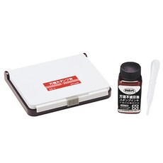 LIBERTY 利百代 萬能不滅印台 適用多種非吸收性材質 印跡清晰 防水耐光 持久不褪色 含印油和塑膠滴管 速乾 符合RoHS認證, 紅色, 1個