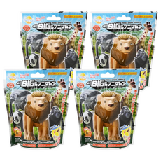 BANDAI 入浴球 BIG UUGOKU BIGRA ANIMALS 橙色香味, 115g, 4個