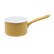 月兔印 日製單柄片手琺瑯牛奶鍋, 700ml 陽光黃, 13cm, 1個
