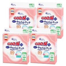 GOO.N 大王 日本境內版 SJ柔觸肌系列 黏貼型尿布 ~5kg, NB, 272片