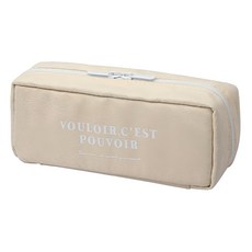 moong9 粉彩色系3層鉛筆盒, 米色, 1個