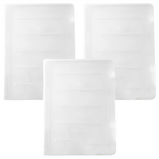 透明文件收納盒 PP材質 兩款可選, 白色卡扣, 3個