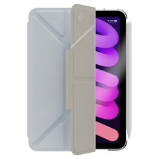 JTLEGEND Ness 相機快取多角度折疊防潑水布紋平板保護殼 磁扣版, 冰川藍, 1個