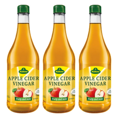 Kuhne 冠利 頂級蘋果醋 調理食醋 750ml 德國原裝進口 天然釀造 口感清新 適用於沙拉、醃製、調飲, 3瓶