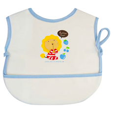 SIMBALION 雄獅 奶油獅 超防水接漏餐用圍兜, 藍色, 1件, 1件