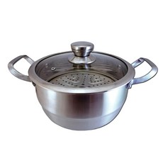 秦博士 304不鏽鋼複合底 ST220ST 20cm 蒸煮鍋具兩用, 1個