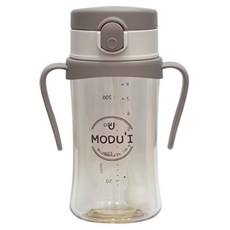 MODU'I BLUEMAMA 幼兒彈蓋PPSU防漏學習杯 十字型柔軟吸管頭, 摩卡, 260ml, 1個