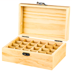BONNIE HOUSE 植享家 24格精油典藏原木盒 質感自然 松木材質 澳洲設計 臺灣製造, 1個