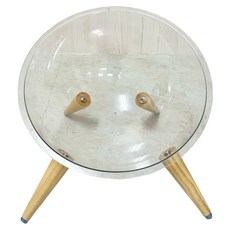 Nice u 毛樂趣 貓窩 PET塑膠多層板, 透明色 + 木色, 1個