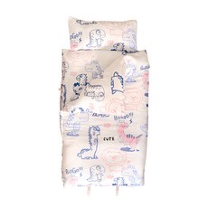 EmBrace 英柏絲 100%純天絲兒童睡袋 防踢款 附被胎, 碰碰龍冒險, 台灣製造, 柔軟舒適