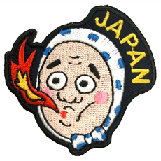 A-ONE 匯旺 日本Q版火男面具 造型刺繡 NO.196 7.5 x 6 CM, 彩色, 1個