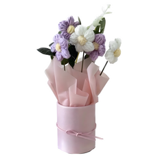 A-ONE 匯旺 針織毛線花束, 15*45cm, 紫色, 1個