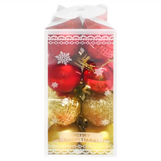 MODACore 摩達客 聖誕樹球飾掛飾 雙色霧亮混款電鍍球 32入組, 紅金色系, 1盒