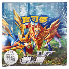 Nintendo 任天堂 PoKeMoN 寶可夢 集換式卡牌遊戲 劍&盾 9歲以上 30包, SET A, 1盒