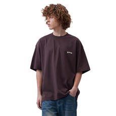 BOHRHOO 露營印花寬鬆T恤 100%棉, L, 紅棕