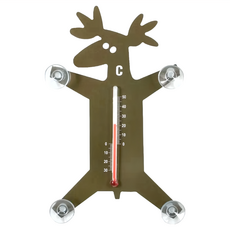 PLUTO DESIGN 造型溫度計 (17 x 10.5cm) - 北歐風居家裝飾 精準測溫, 駝鹿, 1個