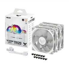 ASUS 華碩 TUF GAMING TR120 FAN ARGB WHITE 3IN1 散熱器 3入組, 軍戎白, 1組