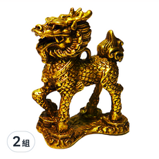 開運陶源 小麒麟踩八卦 銅製工藝品, 2組