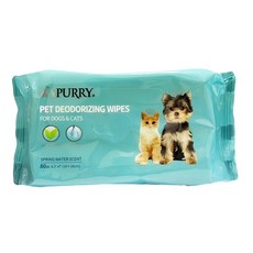 PURRY 派銳 寵物除臭潔膚巾 寵物清潔濕巾 寵物護理, 80張, 1包
