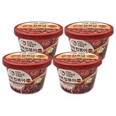 COOK-TOK 辣炒年糕碗裝 甜辣炸醬風味, 135g, 4個