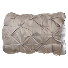 夢之語 立體紐花泡芙枕頭, 灰色, 1個