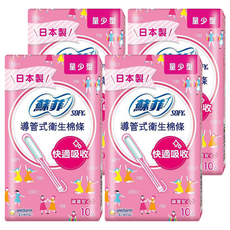 SOFY 蘇菲 導管式衛生棉條, 量少型, 10個, 4盒