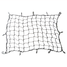 車頂置物網, 全彈力網可拉伸, 適用於車頂架, 行李網繩, 120 x 90 cm, 1包, 黑色