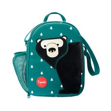 3 sprouts 新版午餐便當袋 黑熊, 保溫, 1個, 27 x 10 x 20cm