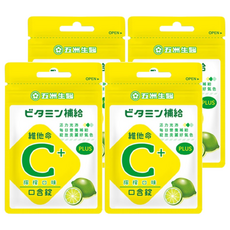 五洲生醫 斯斯維他命C口含錠, 檸檬口味, 促進鐵質吸收、骨骼生長、膠原蛋白製造, 10錠, 4包