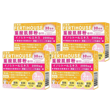 FERTIHOUSE 生育家 葉酸肌醇粉 葉酸400mcg 肌醇2000mg 維生素E 12IU 調整體質, 30包, 3g, 4盒